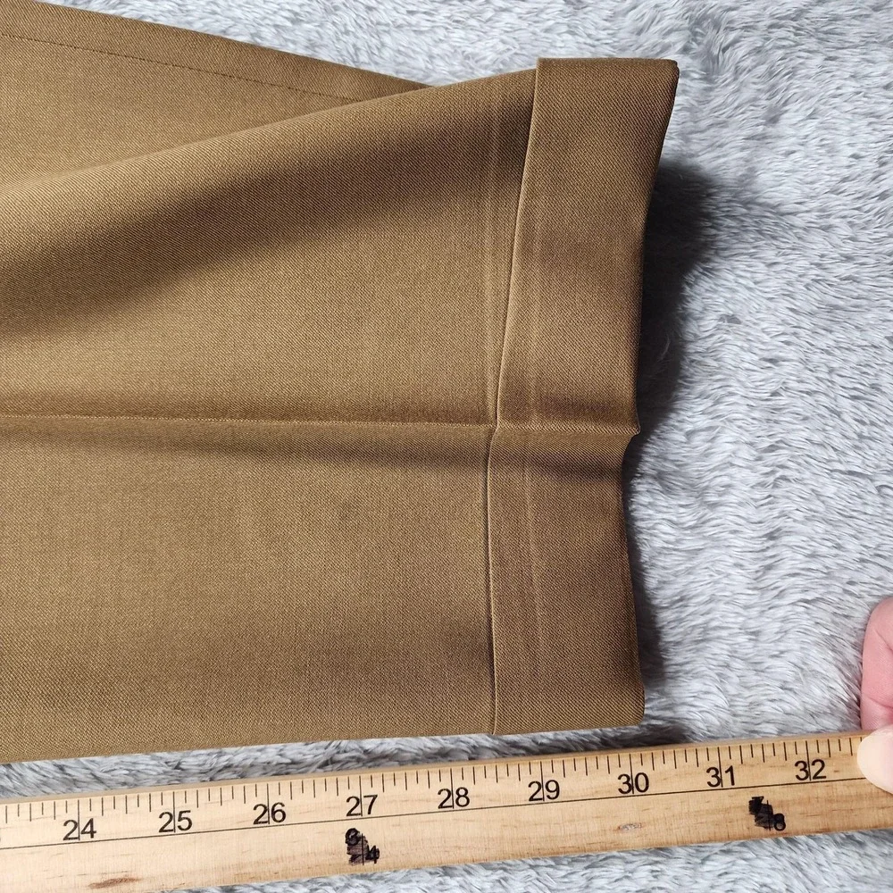 Canali Proposta Pants Mens 36x29 (Fits 34x30) Brown Wool Pleated Cuffed Italy